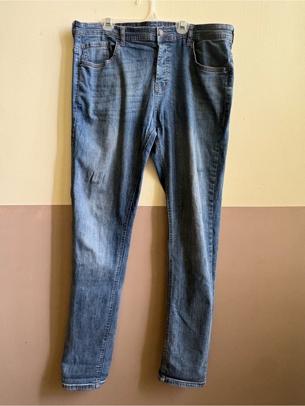 Denim&Co Men's Slim Straight Blue Jeans